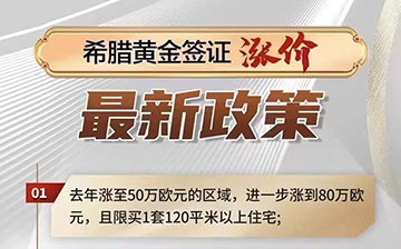 「希腊移民」黄金签证涨价倒计时，25万欧元移民需抓住哪些关键点？