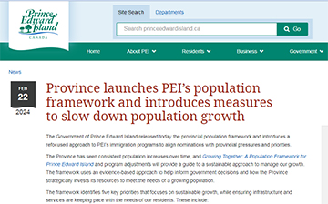 「加拿大移民」PEI省减少25%移民配额！