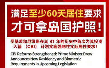 「圣基茨护照」公民申请新增60天居住要求?